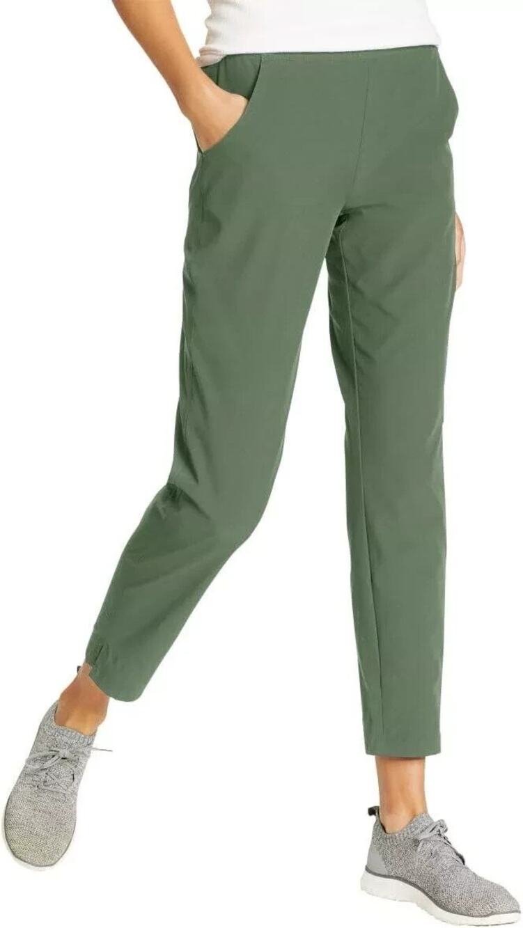 Eddie Bauer Traveler Ankle Pants Green NWT Style 1669563